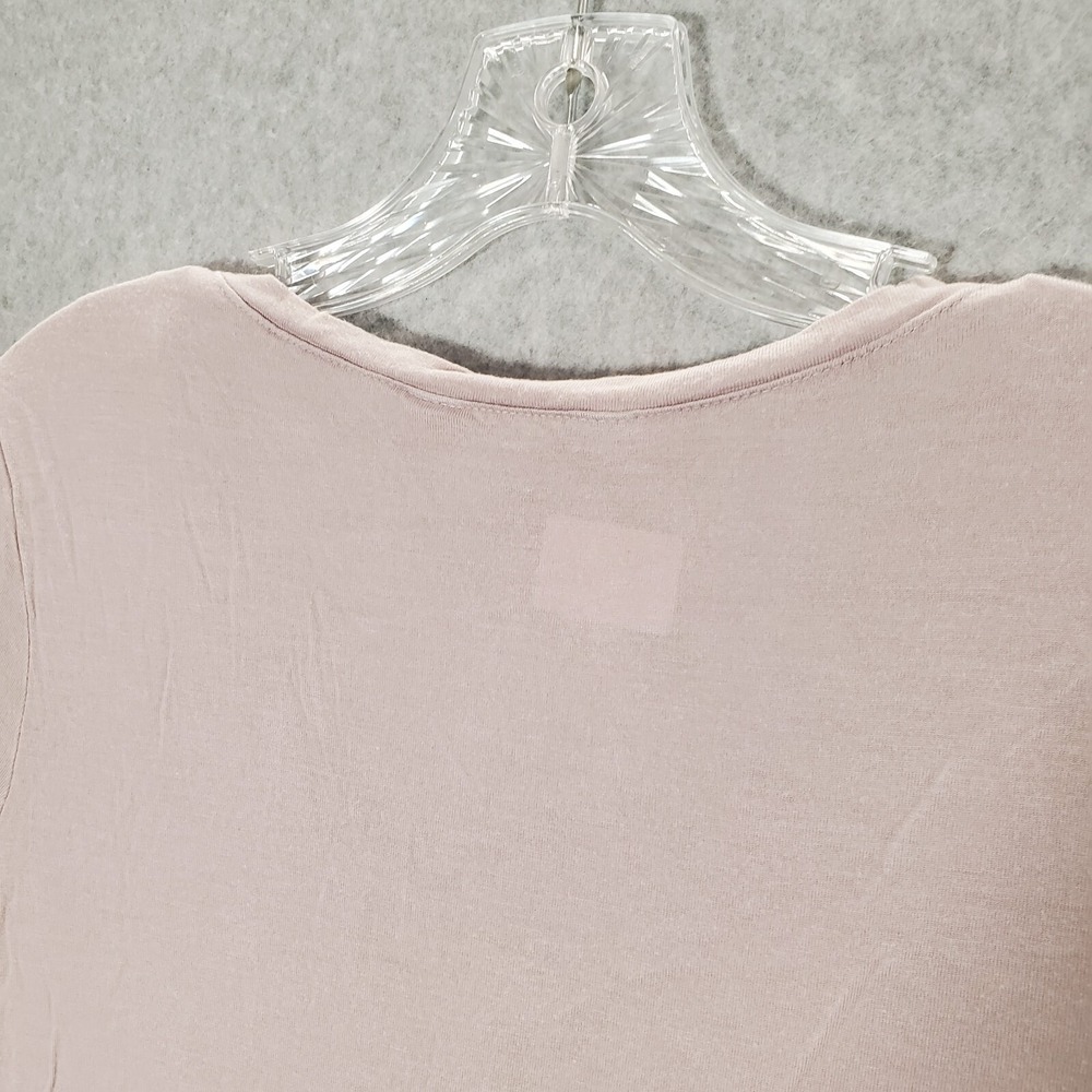 Simply Vera Wang Women Top Large Pink Lace V Neck Short Sleeve READ - Picture 7 of 10